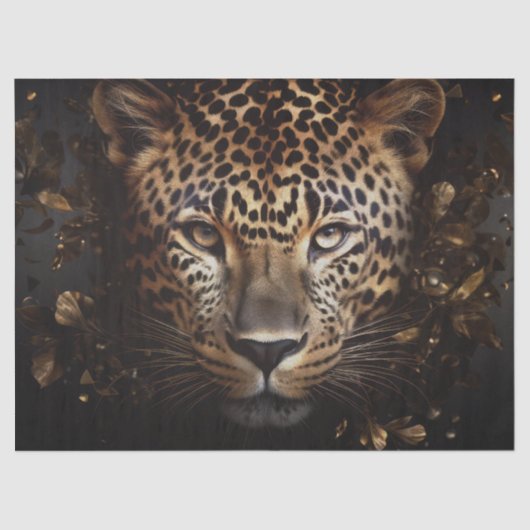 Leopard Eyes Decoupage Seidenpapier (Vorderseite)