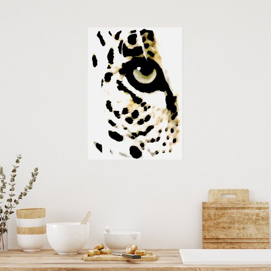 Leopard Eyes Poster - Pop Art Wilde Tiere (Küche)