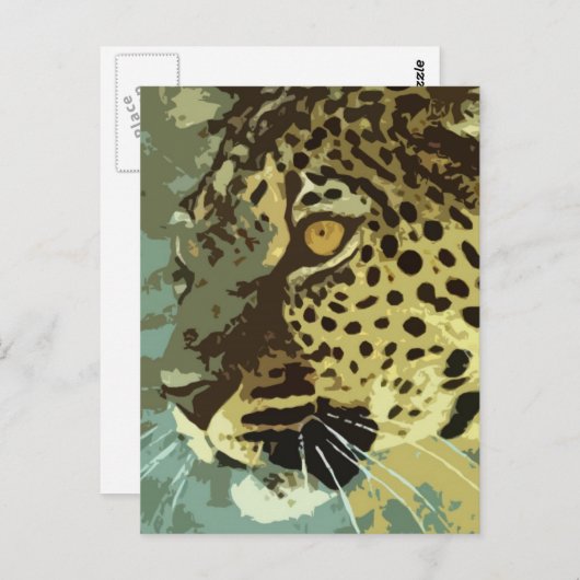 Leopard Eyes Postkarte (Vorne/Hinten)