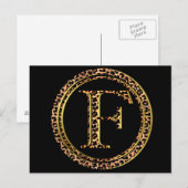 Leopard F Postkarte (Vorne/Hinten)