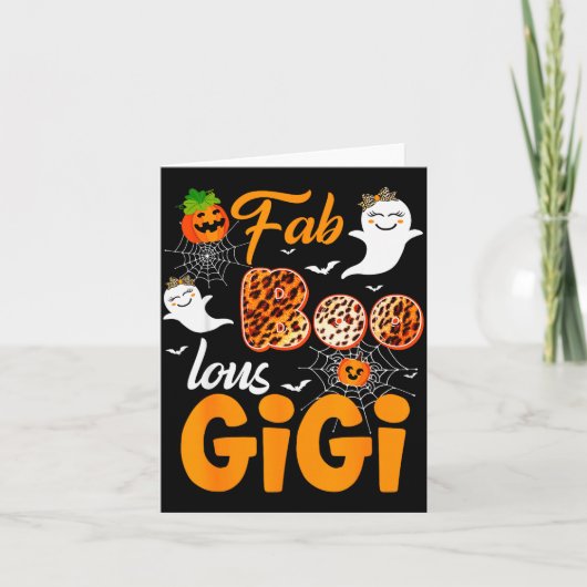 Leopard Fab Boo Lous Gigi Soky Halloween Costume G Karte (Vorderseite)