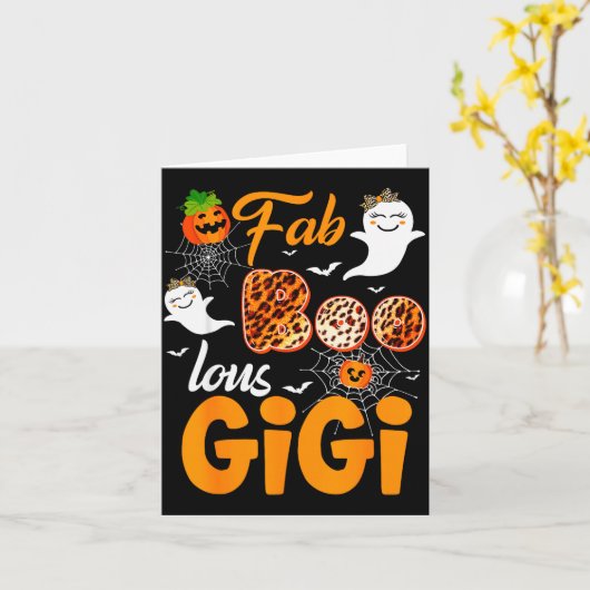 Leopard Fab Boo Lous Gigi Soky Halloween Costume G Karte (Gelbe Blume)