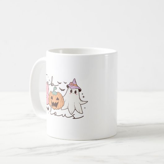 Leopard Fab Boo Lous Halloween Kaffeetasse (Vorderseite Links)