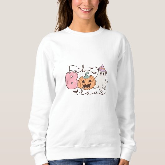 Leopard Fab Boo Lous Halloween Sweatshirt (Vorderseite)