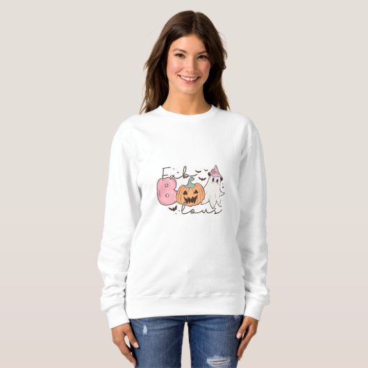 Leopard Fab Boo Lous Halloween Sweatshirt (Vorne ganz)