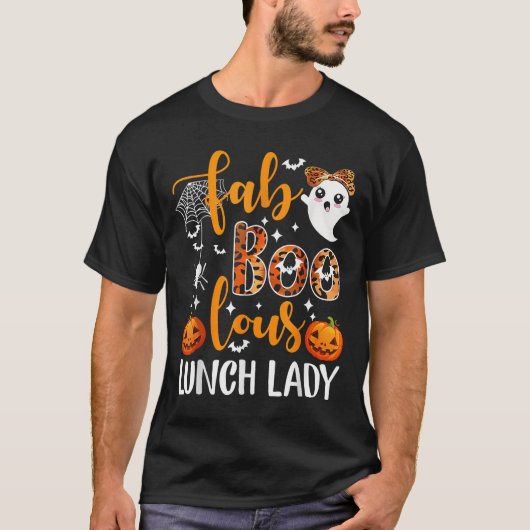 Leopard Fab Boo Lous Lunch Lady Matching Group Tee (Vorderseite)