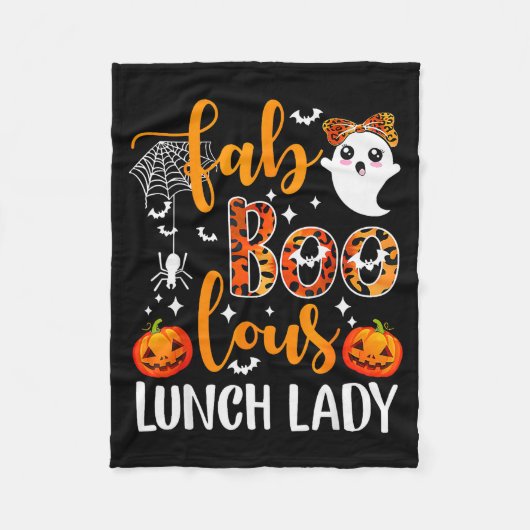 Leopard Fab Boo Lous Lunch Lady Matching Group Tee Fleecedecke (Vorderseite)