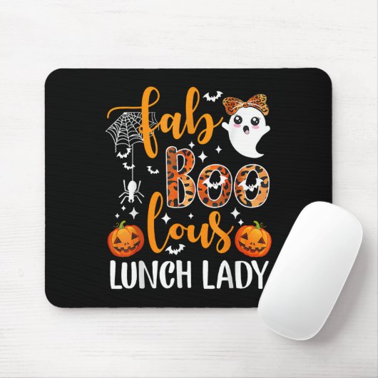 Leopard Fab Boo Lous Lunch Lady Matching Group Tee Mousepad (Mit Mouse)