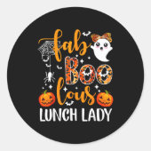 Leopard Fab Boo Lous Lunch Lady Matching Group Tee Runder Aufkleber (Vorderseite)