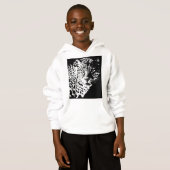 Leopard Face Boys Kleidung Mode Weiß Hoodie (Vorne ganz)