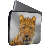 Leopard Face Laptopschutzhülle (Vorne Rechts)
