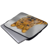 Leopard Face Laptopschutzhülle (Vorne Knopf)