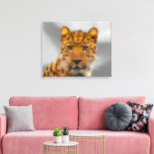 Leopard Face Leinwanddruck (Insitu (Wohnzimmer))