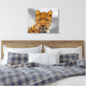 Leopard Face Leinwanddruck (Insitu (Schlafzimmer))