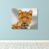 Leopard Face Leinwanddruck (Insitu (Holzboden))