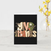 Leopard Fall Give Thanks Coquette Latch Hook Yarn  Karte (Gelbe Blume)