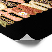 Leopard Fall Give Thanks Coquette Latch Hook Yarn Poster (Ecke)