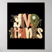 Leopard Fall Give Thanks Coquette Latch Hook Yarn  Poster (Vorne)