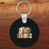 Leopard Fall Give Thanks Coquette Latch Hook Yarn  Schlüsselanhänger (Vorderseite)