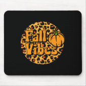 Leopard Fall Vibes Niedlicher Herbst Erntedank Fra Mousepad (Vorne)