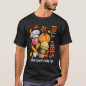 Leopard Fall Vibes That Lunch Lady Life Thanksgivi T-Shirt (Vorderseite)