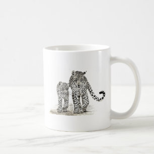 Leopard-Familien-Tasse Kaffeetasse