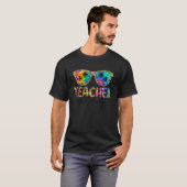 Leopard farbenfrohe Lehrerin der Pflichtschule für T-Shirt (Vorne ganz)