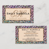 Leopard Fashion Designer Visitenkarte (Vorne/Hinten)