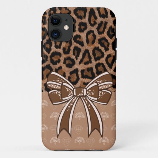 Léopard Fashion Noeud Case-Mate iPhone Hülle (Rückseite)