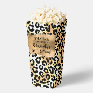 Leopard-Faux-Folie-Popcorn Geschenkschachtel