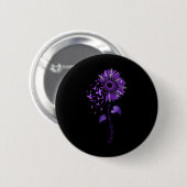 Leopard Fibromyalgie Bewusstsein Lila Band Button (Vorne & Hinten)