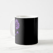 Leopard Fibromyalgie Bewusstsein Lila Band Kaffeetasse (Vorderseite Links)