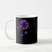 Leopard Fibromyalgie Bewusstsein Lila Band Kaffeetasse (Links)