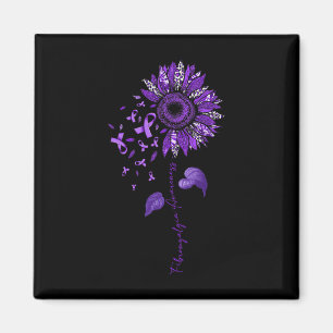 Leopard Fibromyalgie Bewusstsein Lila Band Magnet