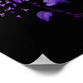 Leopard Fibromyalgie Bewusstsein Lila Band Poster (Ecke)
