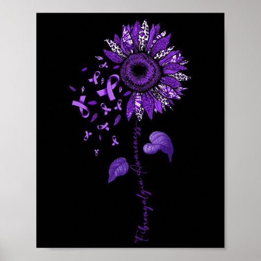 Leopard Fibromyalgie Bewusstsein Lila Band Poster (Vorne)