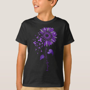 Leopard Fibromyalgie Bewusstsein Lila Band T-Shirt