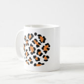Leopard flankiert Tierhautdesign Kaffeetasse (Vorderseite Links)