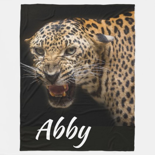 Leopard Fleece Blanket (Vorderseite)