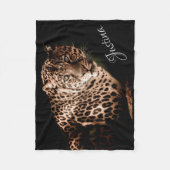 Leopard Fleecedecke (Vorderseite)