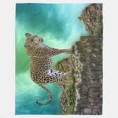 Leopard Fleecedecke (Vorderseite)
