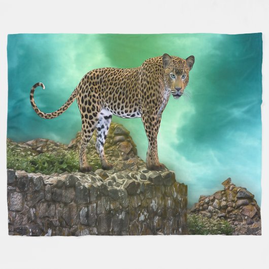 Leopard Fleecedecke (Vorderseite (Horizontal))