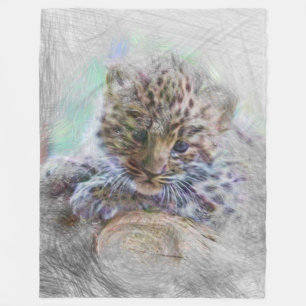 Leopard Fleecedecke