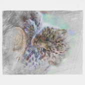 Leopard Fleecedecke (Vorderseite (Horizontal))