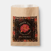 Leopard Floral Brautparty Vielen Dank Geschenktütchen (Vorderseite)