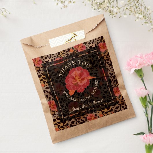 Leopard Floral Brautparty Vielen Dank Geschenktütchen (Versiegelt)