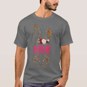 Leopard Floral Mimi Bunny Outfit Happy Ostermoth T-Shirt