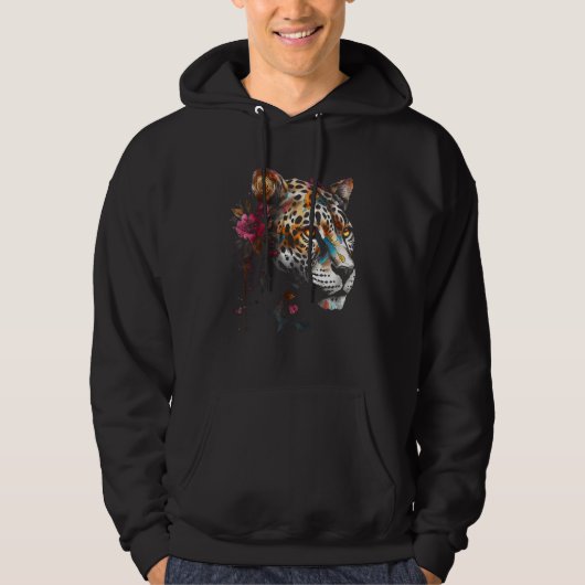 Leopard flower  animal leopard hoodie (Vorderseite)