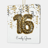 Leopard Foil 16 Birthday Balloons Foto Geschenke T Keramikornament (Links)