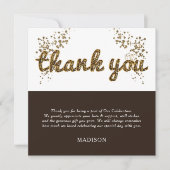 Leopard Foil Balloon Script Geburtstag Dankeskarte (Vorderseite)